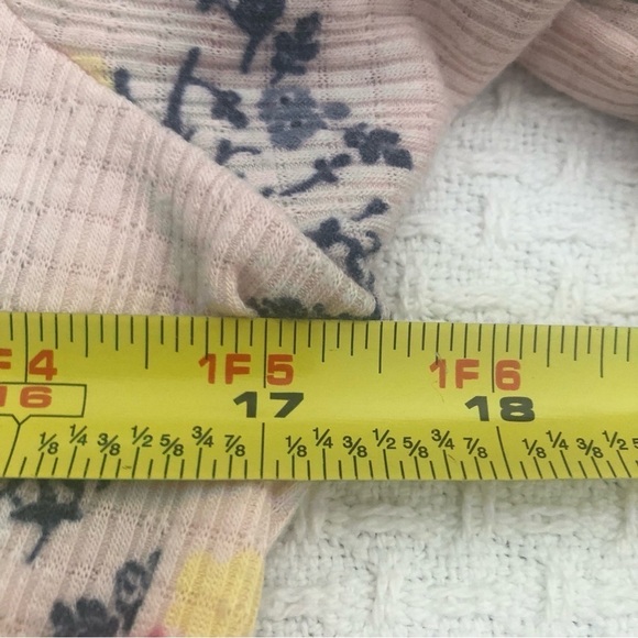 Angels Forever Young Women's Size M Floral Print Shirt Elastic Waist 3/4 Sleeve - Picture 10 of 10